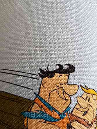 Обои виниловые на флизелине AdaWall Ada Kids метровые детские мультфильм Флинтстоуны герои на голубом фоне Киев