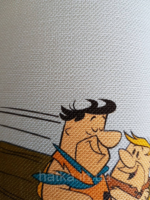 Шпалери вінілові на флізеліні AdaWall Ada Kids метрові дитячі мультфільми Флінтстоуни герої на блакитному тлі Київ - фото 4