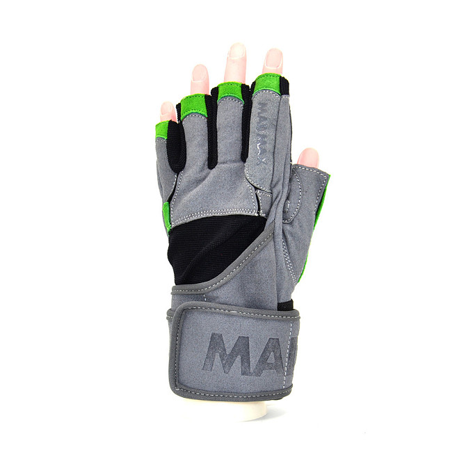 Рукавички для фітнесу MadMax MFG-860 Wild Grey/Green M Каменское - изображение 2