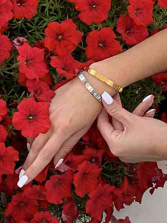 Комплект з 2 браслетів Cartier, покриття золотом AU 750 Одеса