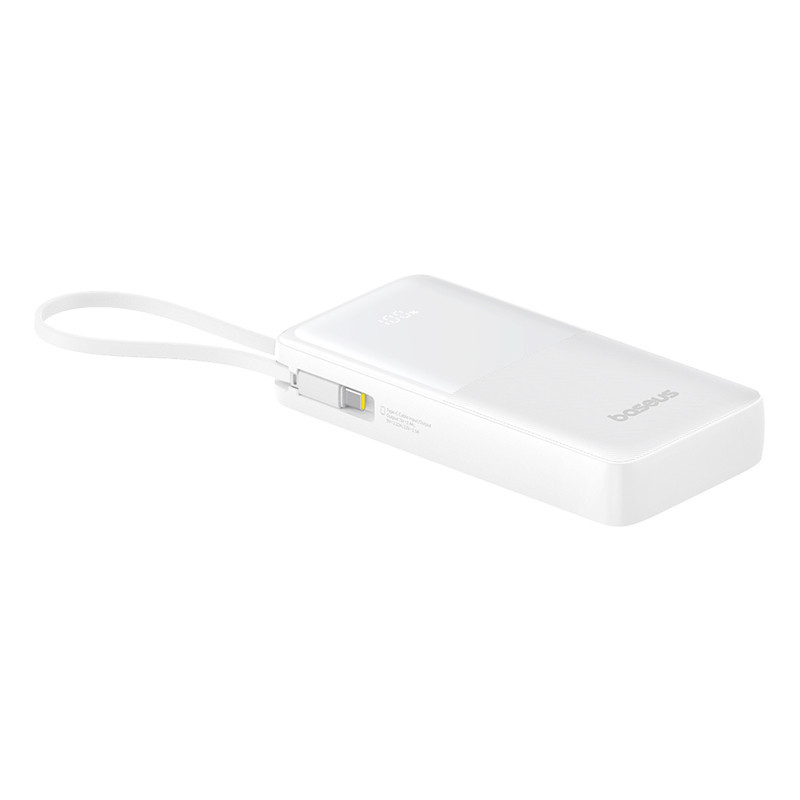 Павербанк 20000 mAh Baseus Bipow 2 20W Type-C быстрая зарядка цифровой дисплей встроенный кабель Type-C power bank повербанк Одесса - изображение 5