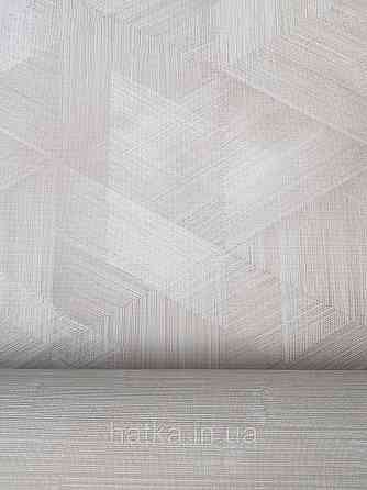 Шпалери метрові вінілові на флізеліні Sintra Vila геометрія фігури трикутники 3д світло-коричневі 535639 Київ