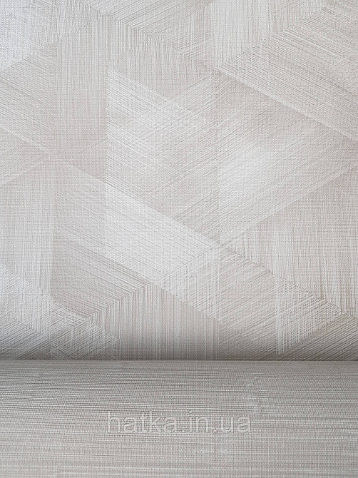 Шпалери метрові вінілові на флізеліні Sintra Vila геометрія фігури трикутники 3д світло-коричневі 535639 Київ - фото 4
