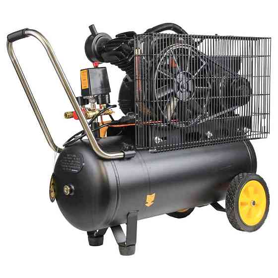 Компресор двоциліндровий ремінний (V) 2.5 кВт 396 л/хв 10бар 50 л (2 крани) SIGMA (7044131) Київ