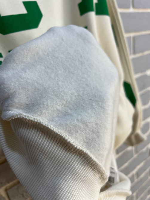 Свитшот женский DAVRAS 8174 оверсайз удлиненная надпись на спине CHICAGO утепленный на флисе one size молочный, молочний, one size Киев - изображение 3