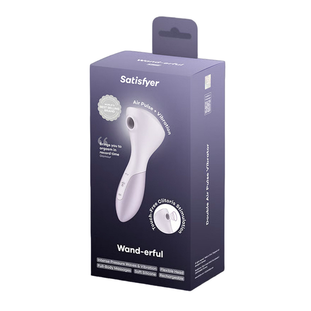 Лавандовий масажер із хвилями тиску та потужною вібрацією Satisfyer Wand-erful, 16 см Sex Aura Київ - фото 1