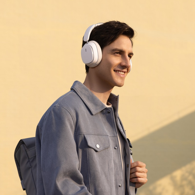 Бездротові навушники Baseus Bowie H1 Pro Moon White Київ - фото 3