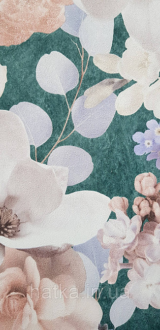 Обои виниловые на флизелине горячего тиснения Sintra Atmosphere цветы розы розовые беж сирень зеленые 512258 Киев - изображение 3