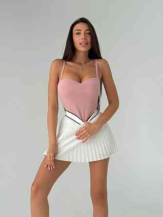 Женская эффектная майка пуш-ап с эффектом «утяжки» на бретелях креп дайвинг Пудра, 42/44 Одесса