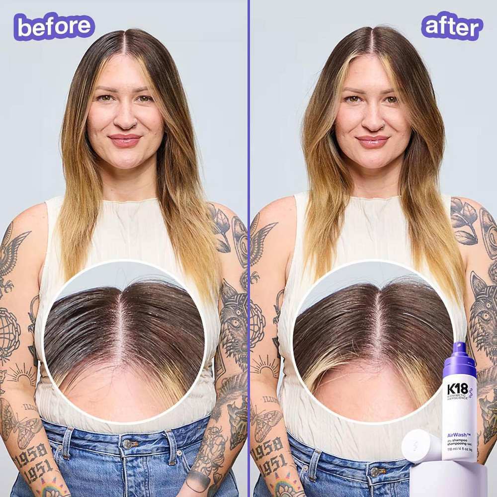 Сухой шампунь K18 AirWash — уменьшает жирность и устраняет запахи / 118 мл Славянск - изображение 3