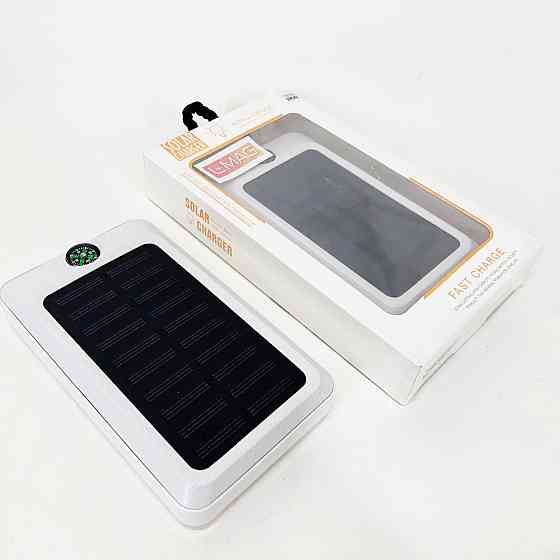 УМБ Power Bank Solar 18000 mAh мобільне зарядне з сонячною панеллю та лампою, Power Bank Charger White UL-82 Львів