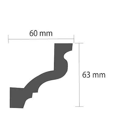 Карниз полиуретановый гладкий Gaudi Decor P 134 Flexi Днепр