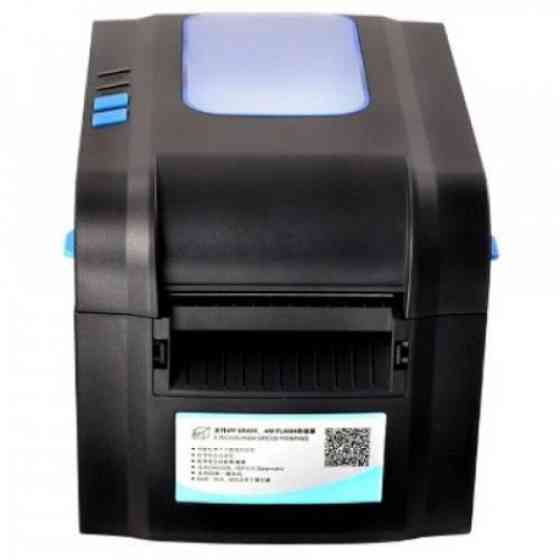 Принтер этикеток Xprinter XP-370B (термопечать, 152 мм/с, лента 82 мм, 203 DPI, USB+Serial, черный) Киев