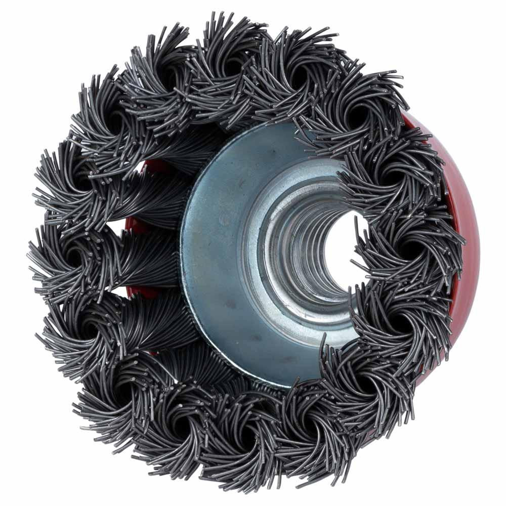 Щетка проволочная чашеобразная Ø65мм М14×2мм (стальная витая) SIGMA (9026061) Ровно - изображение 3