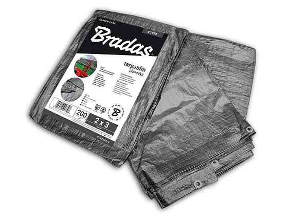 Тент 3х4м серый 200гр/м2 высокой прочности GRAY PLG2003/4 ТМ BRADAS Киев