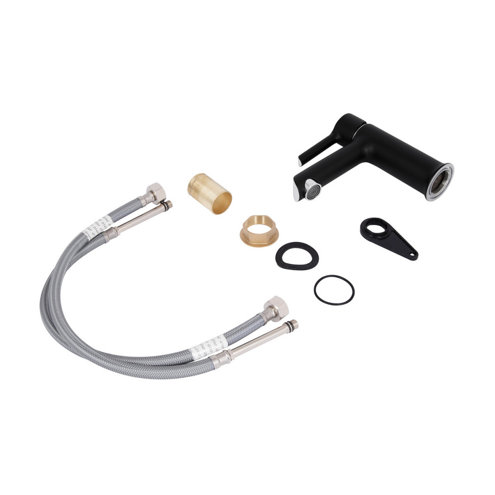 Змішувач для раковини Qtap Grand QTGRABCR001F Chrome/Black Київ - фото 7