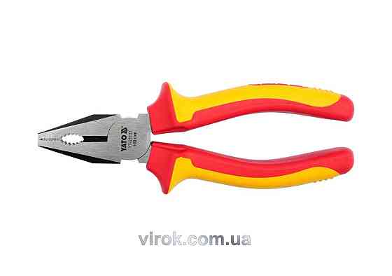 Плоскогубці комбіновані електромонтажні YATO з ізоляцією 1000 V; l= 160 мм [6/36] Одесса