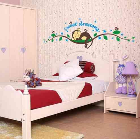 Наклейка на стіну "Мавпочка" - розмір стікера 70*25см Київ