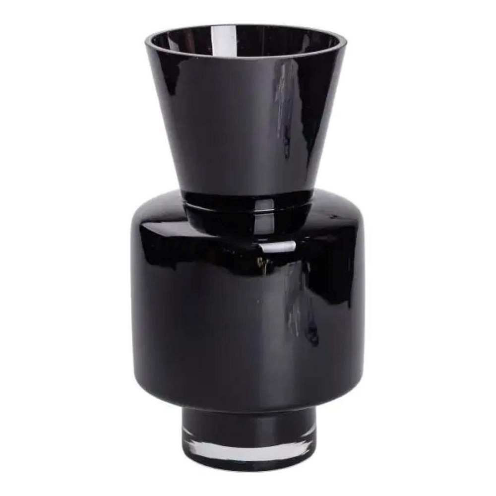 Ваза з кольорового скла для квітів 31 см декоративна ваза для декору та інтер'єру 4 л Чорна HP-10-33 Київ - фото 1