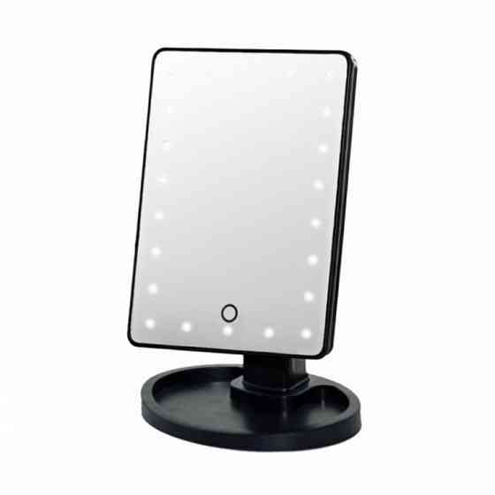 Настільне дзеркало з LED підсвічуванням Large LED Mirror(чорний) Вінниця