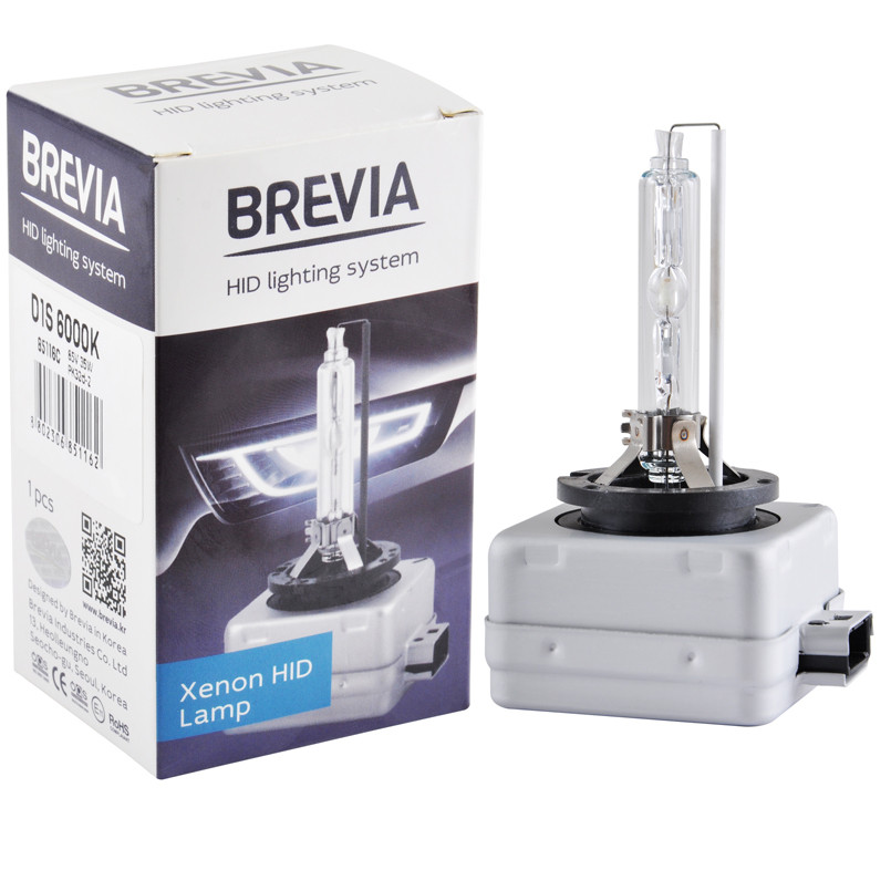 Ксеноновая лампа Brevia D1S, 6000K, 85V, 35W PK32d-2, 1шт Львов - изображение 1