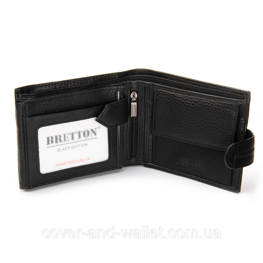 Модний чоловічий гаманець із натуральної шкіри з фактурою рептилії BRETTON Київ - фото 4
