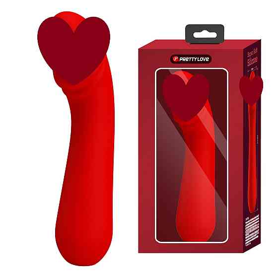 Вибромассажер для стимуляции точки G Pretty Love - Cetus Red, BI-014723-2 Sex Aura Киев