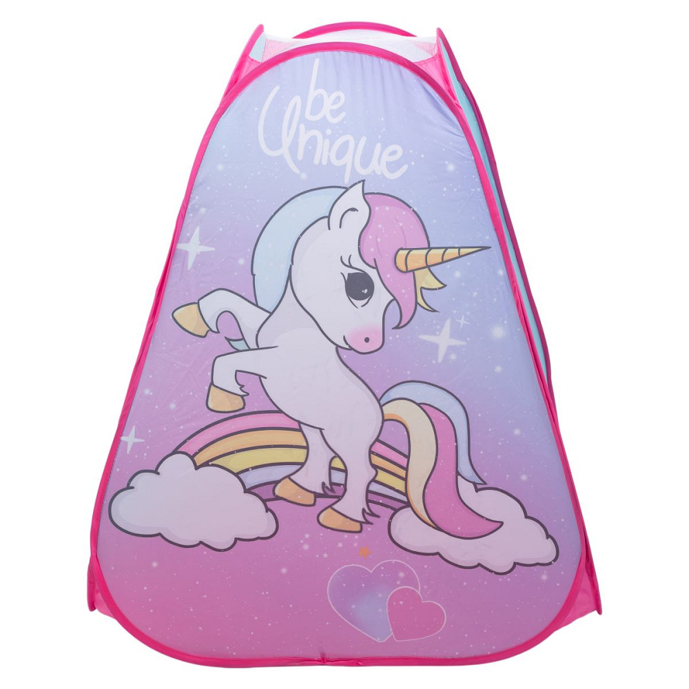 Намет дитячий 80×80×100 см ігровий намет для дівчаток вуличний з єдинорогом Рожевий HP-S-2ND Коломия - фото 3