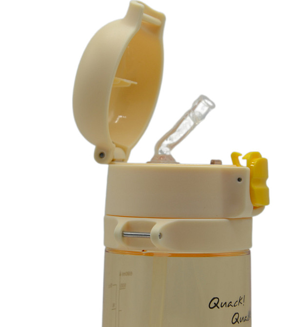 Пляшка для води CASNO 690 мл KXN-1219 Помаранчева (Гуси) з соломинкою Кам'янське - фото 4