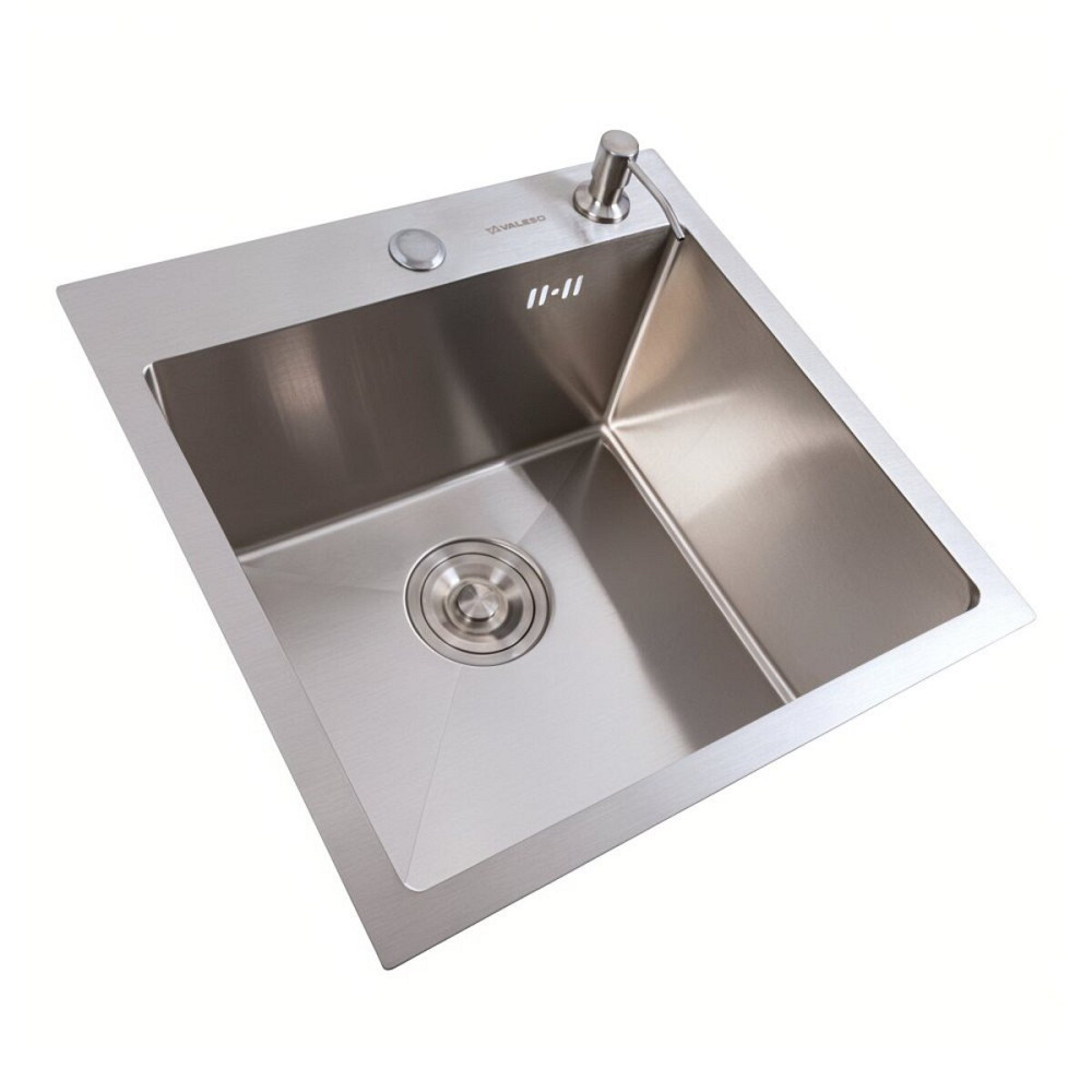 VALESO Кухонна мийка 45*45 Valeso Handmade нержавійка(сифон крулий 3,0/0,8) Коломия - фото 8