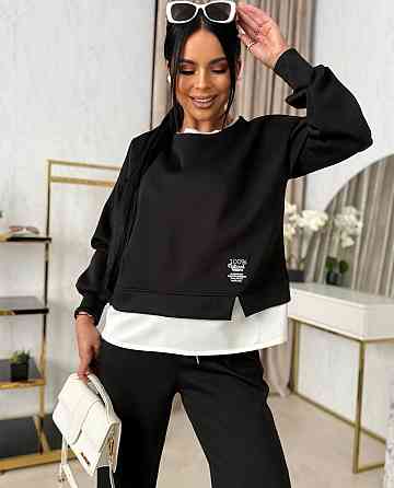 Женский прогулочный костюм двойка: кофта и штаны двунитка Одесса