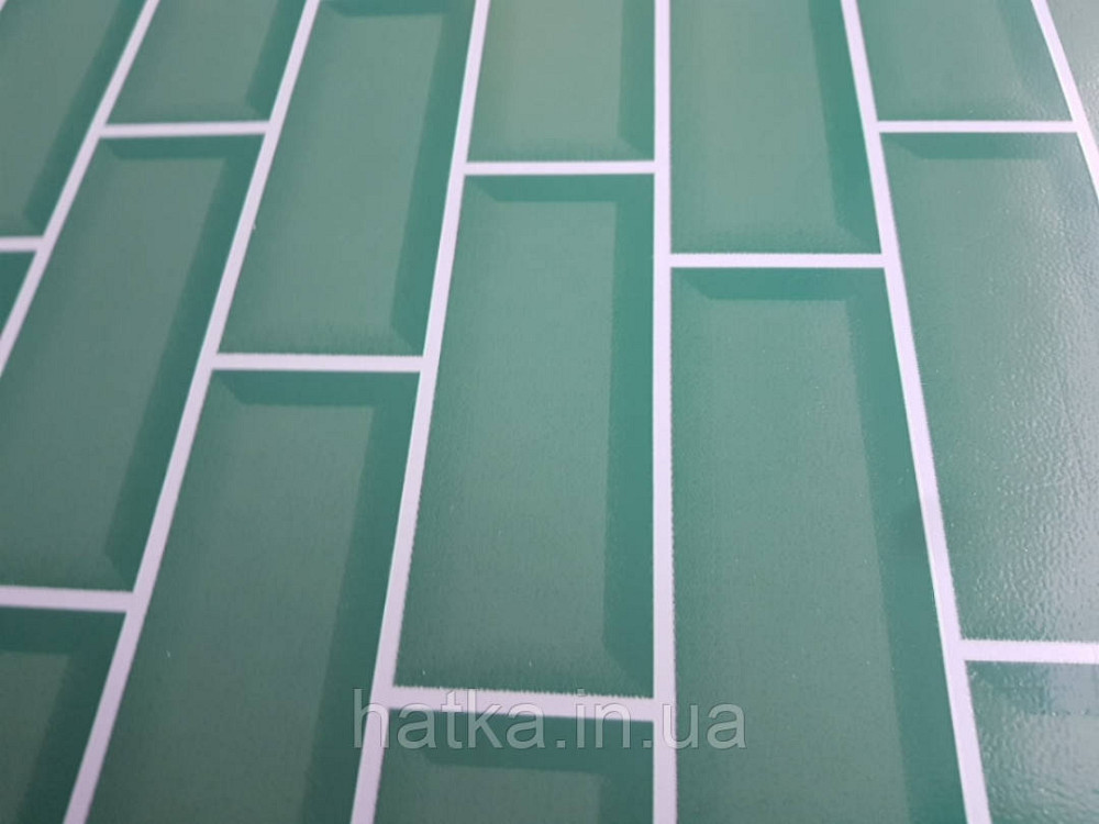 Обои виниловые на флизелине Marburg 31769 Imagine под плитку зеленые серая полоса с блеском Киев - изображение 2