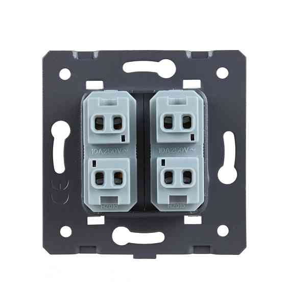 LIVOLO Універсальна подвійна розетка LIVOLO, сіра, 2 стандарти в 1 (EU/US), з захисними шторкам Киев
