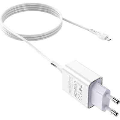Зарядний пристрій HOCO C81A Asombroso USB + cable Micro 5P 10.5W White (6931474727954) Вінниця