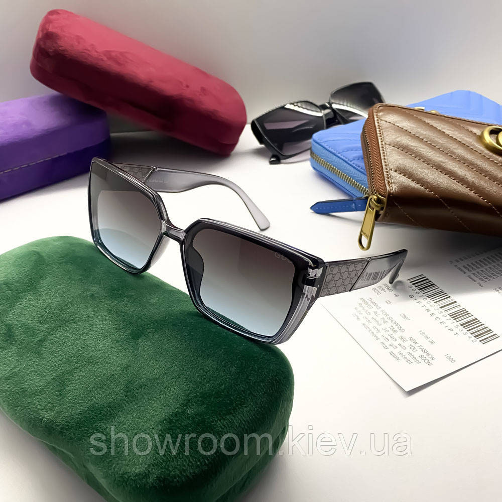 Жіночі брендові сонцезахисні окуляри GG (39160) blue Київ - фото 1