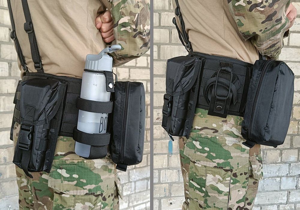 Підсумок під пляшку чорний (MOLLE, підсумок на розгрузку, жилет, РПС) Коломия - фото 2