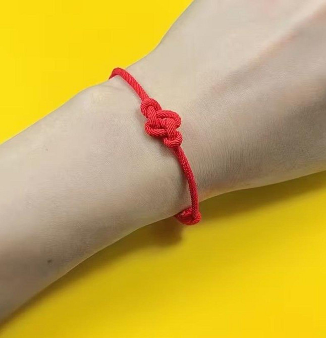 Браслет красная нить с узлом удачи, браслет оберег на руку от сглаза, регулируемый браслет Киев - изображение 4