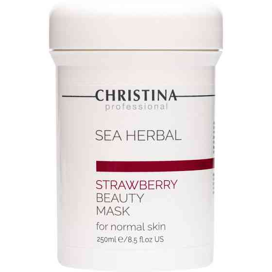 Клубничная маска красоты для нормальной кожи Christina Sea Herbal Beauty Mask Strawberry 250 мл Днепр