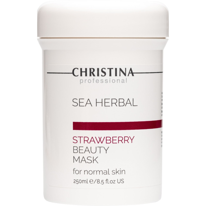 Полунична маска краси для нормальної шкіри Christina Sea Herbal Beauty Mask Strawberry 250 мл Дніпро - фото 1