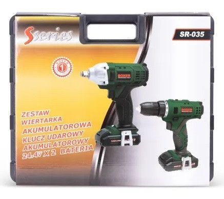 SR-035 Набір ударного гайковерта та шуруповерта 24,4 В, 2 АКБ, 18+1 режим, комплект з аксесуарами Одеса - фото 10