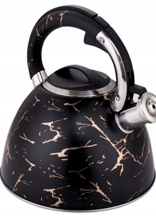 Чайник со свистком 3 л из нержавеющей стали с многослойным дном, для всех типов плит, долговечный Одесса - изображение 3