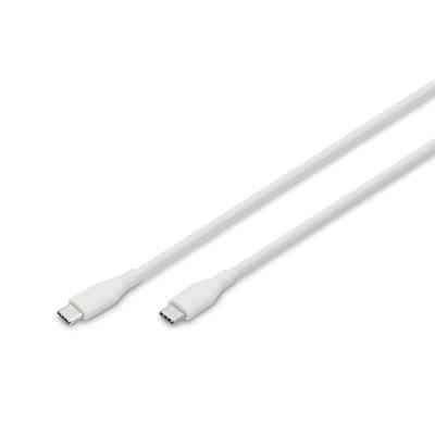 Дата кабель USB-C to USB-C 2.0m USB 2.0 60W silicone white Digitus (AK-300341-020-W) Винница