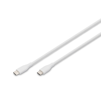 Дата кабель USB-C to USB-C 2.0m USB 2.0 60W silicone white Digitus (AK-300341-020-W) Вінниця - фото 1