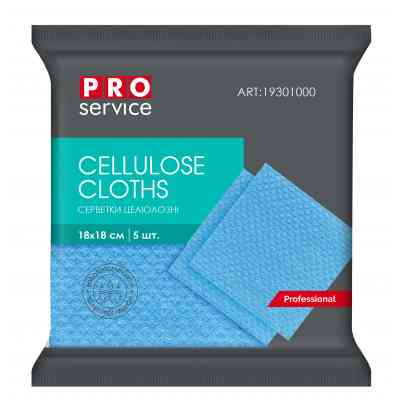 Салфетки для уборки PRO service Professional целлюлозные Синие 5 шт. (4823071625509) Винница