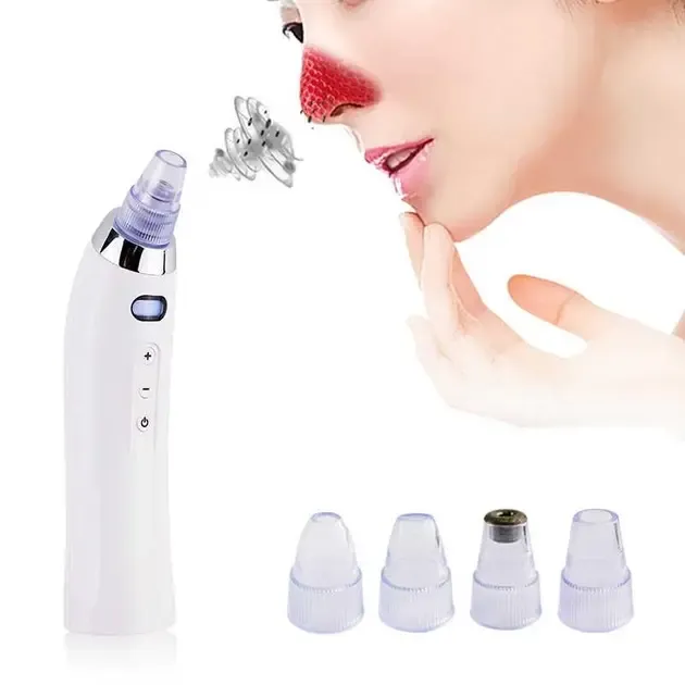 Вакуумный очиститель Derma suction DS Vacuum для профессиональной чистки кожи и пор лица - легкий компактный удобный прибор в использовании + 4 насадк Коломия - фото 3