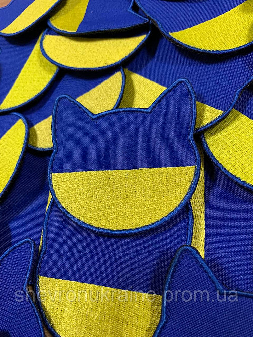 Шеврон КОТИК (Форма контурна. На липучке) Размер 6.7x6.7см Киев - изображение 2