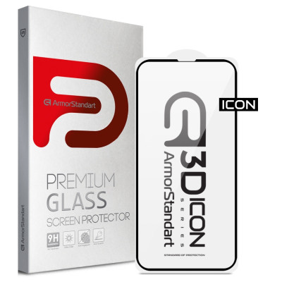 Скло захисне Armorstandart Icon 3D Apple iPhone 14 Pro Black (ARM61972) Вінниця - фото 1