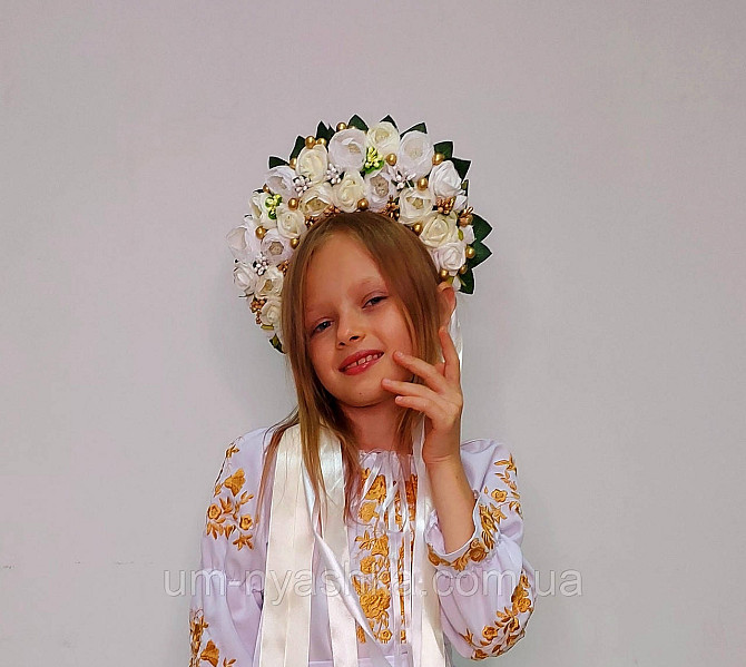 Ободок обруч з квітами "Піони сценічний" Кривий Ріг - фото 2