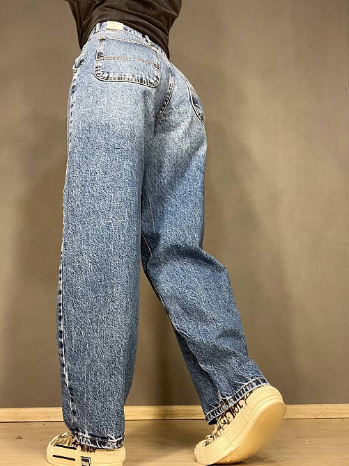 Джинси жіночі Its Basic 3097 SKATER jeans вільний крій банани широкі висока посадка косі кишені світло- сині, світло-синій, 36, 36, 75 см, 108 см Київ - фото 9