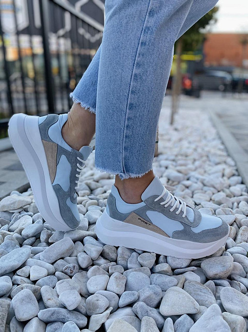 First Кросівки жіночі First 1907 блакитні (весна-осінь, шкіра натуральна) (4504) Коломыя - изображение 5